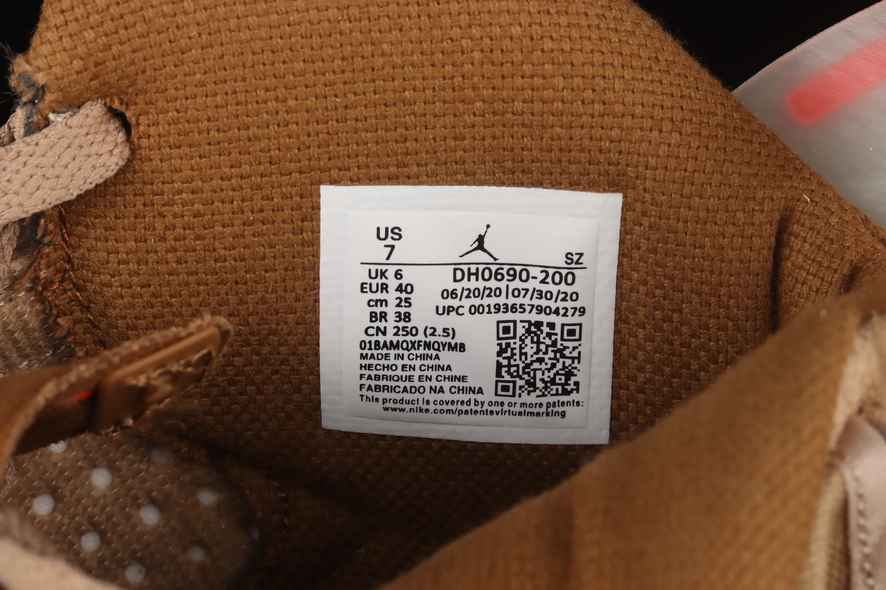 All categories Air Jordan Jordan series basketball shoes Air Jordan 6 G version Travis Scott x Air Jordan 6 "British Khaki" AJ6 Joe 6 Khaki DH0690-200